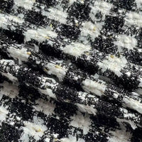 Black White Tweed Fabric By The Yard