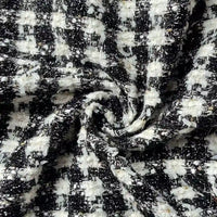 Black White Tweed Fabric By The Yard