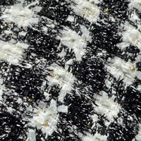 Black White Tweed Fabric By The Yard