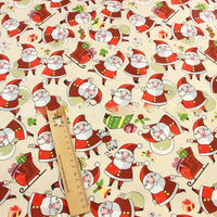 Cartoon Christmas Cotton Fabric By The Yard