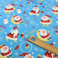 Cartoon Christmas Cotton Fabric By The Yard
