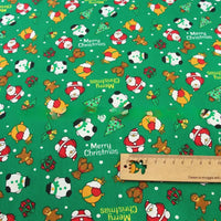 Cartoon Christmas Cotton Fabric By The Yard