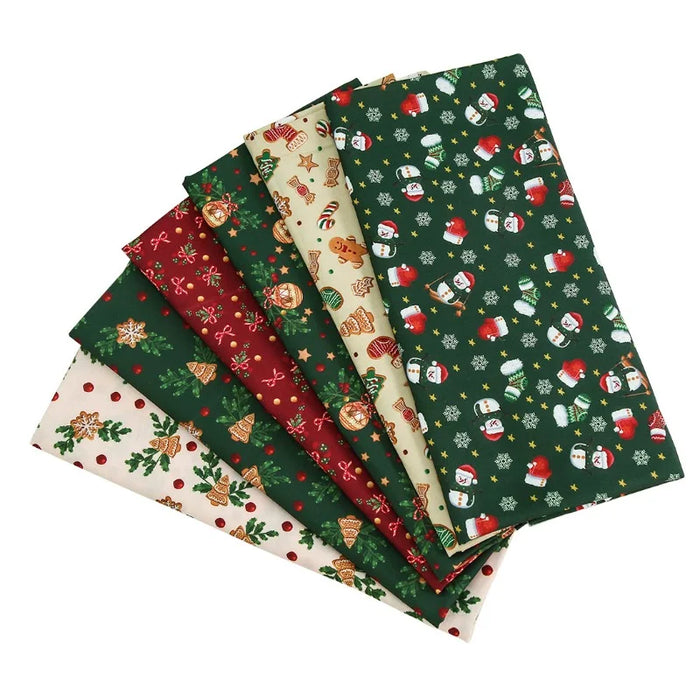 Cartoon Christmas Print Material By The Yard