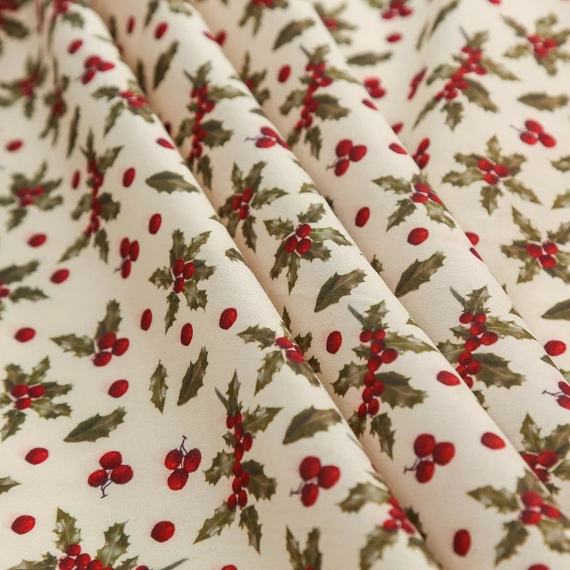 Cartoon Christmas Print Material By The Yard