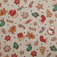 Cartoon Christmas Print Material By The Yard