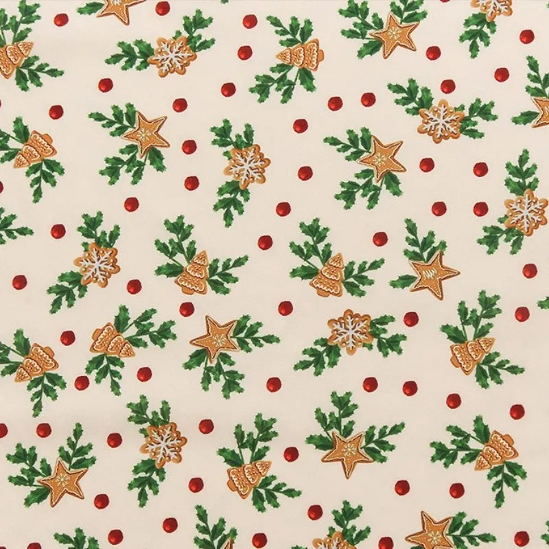 Cartoon Christmas Print Material By The Yard