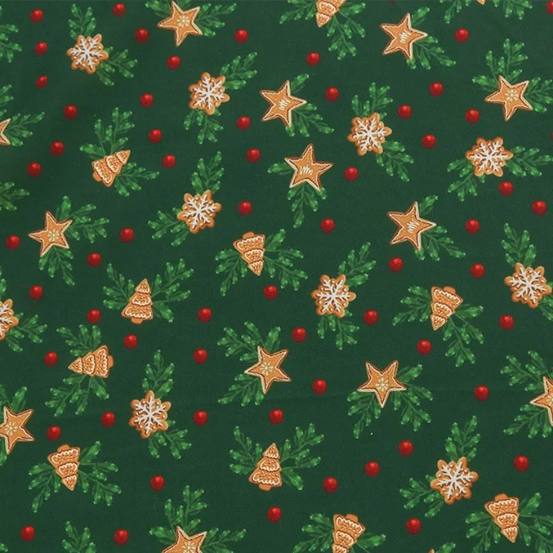 Cartoon Christmas Print Material By The Yard