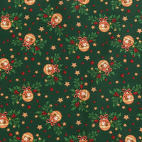 Cartoon Christmas Print Material By The Yard