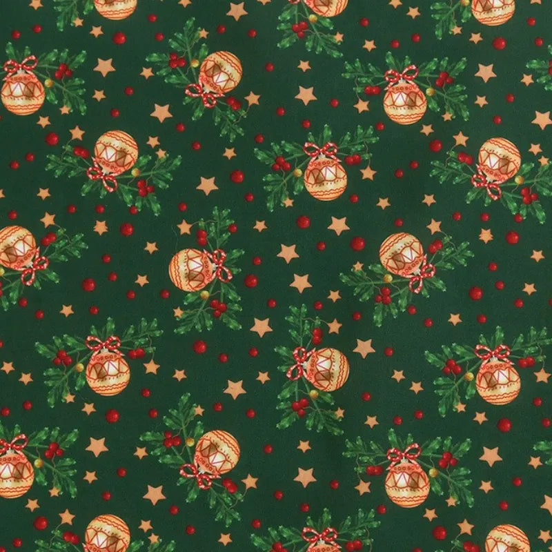 Cartoon Christmas Print Material By The Yard
