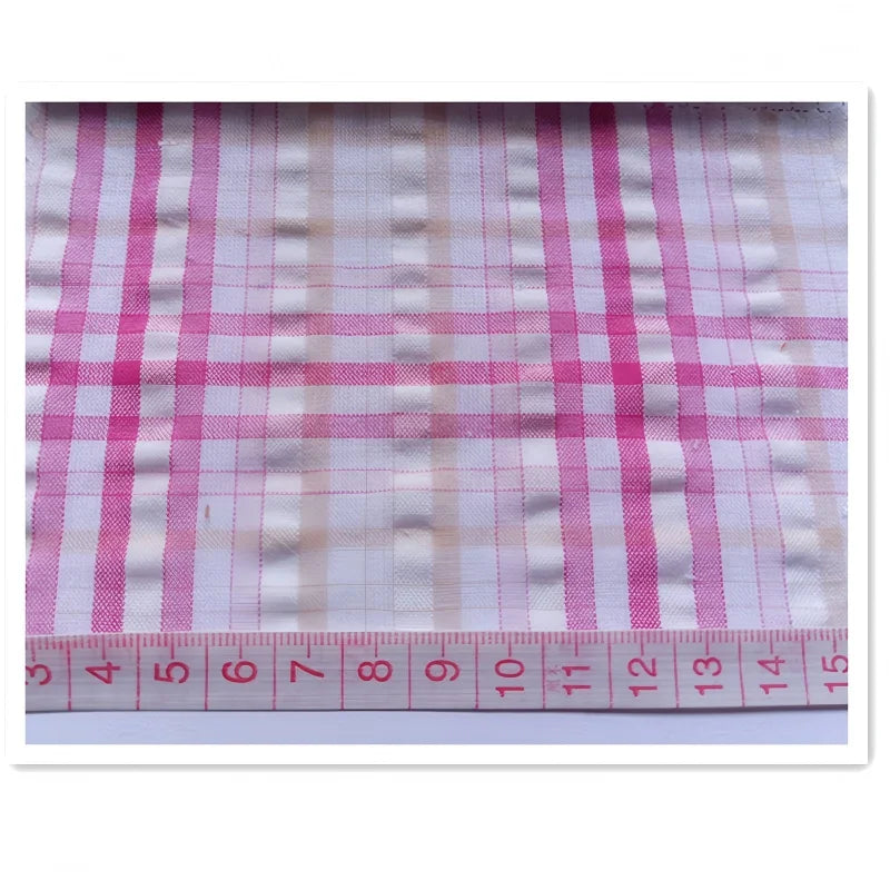 Checked Cotton Seersucker Fabric by the Yard