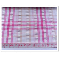 Checked Cotton Seersucker Fabric by the Yard