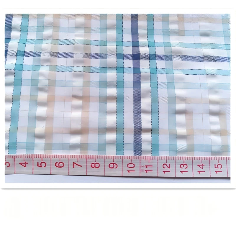 Checked Cotton Seersucker Fabric by the Yard