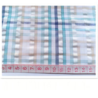 Checked Cotton Seersucker Fabric by the Yard