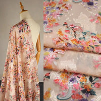 Chinese Style Pink Chiffon Fabric By The Yard