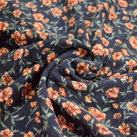 Colorful Flower Corduroy Fabric By The Yard-Longan Craft