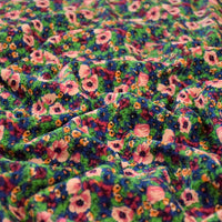 Colorful Flower Corduroy Fabric By The Yard-Longan Craft