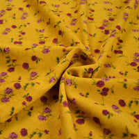 Colorful Flower Corduroy Fabric By The Yard-Longan Craft