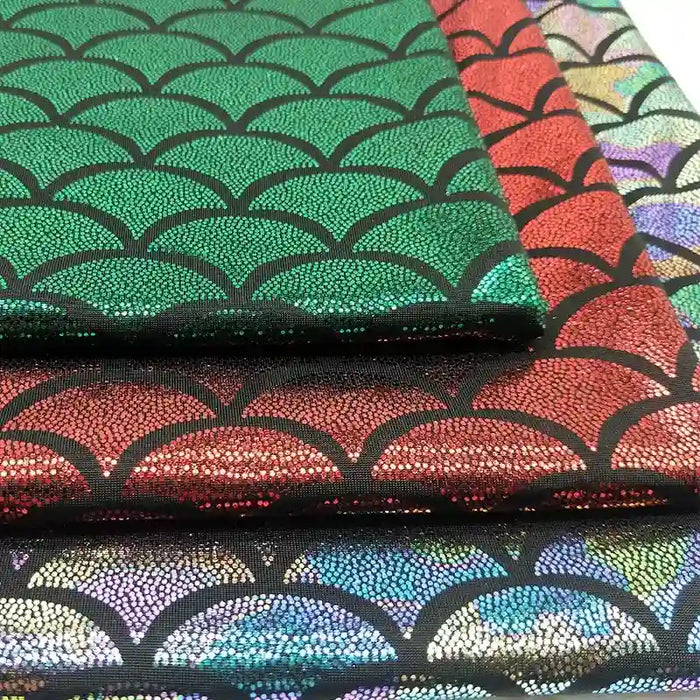 ColorfulGlitterMermaidFabricByTheYard