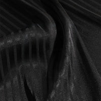 Close-up of Longan Craft’s Colorful Striped Jacquard Satin Fabric By The Yard—shiny polyester with smooth, breathable texture and vibrant stripes, perfect for dressmaking.