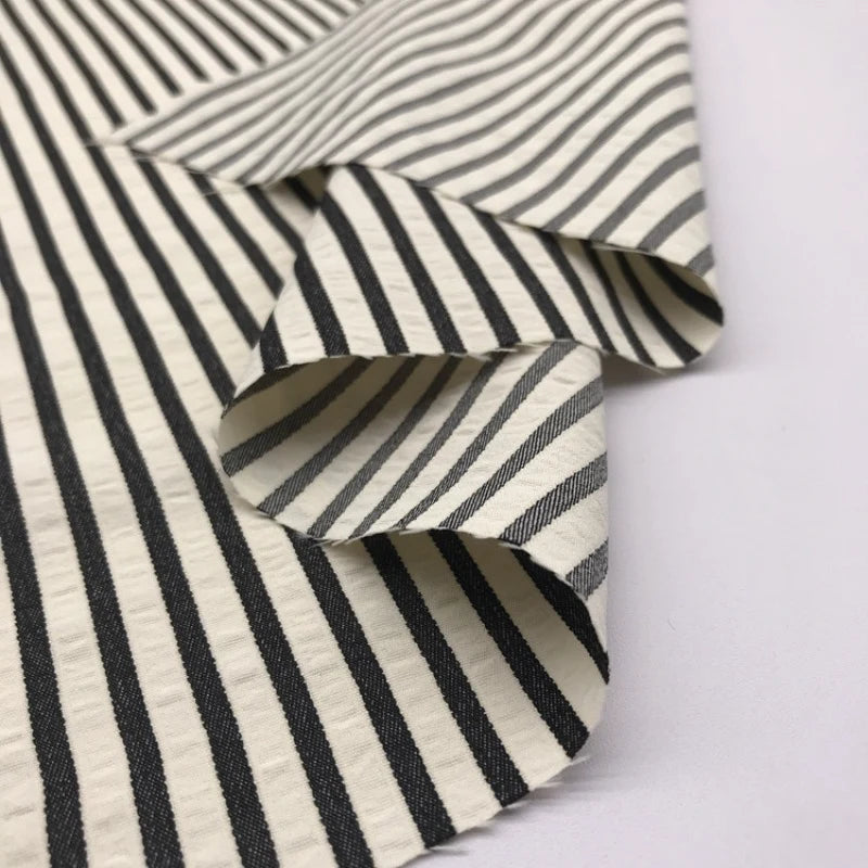 Colorful Striped Seersucker Fabric By the Yard