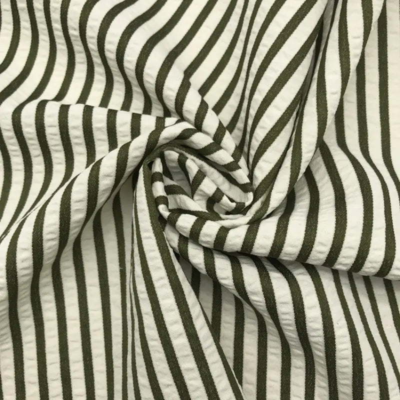 Colorful Striped Seersucker Fabric By the Yard