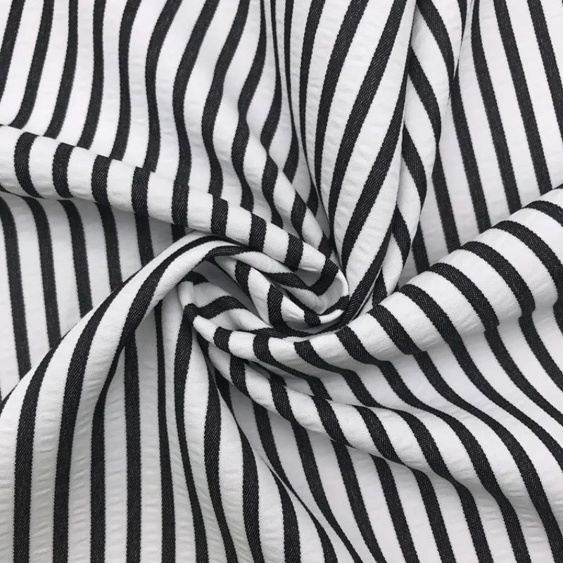 Colorful Striped Seersucker Fabric By the Yard