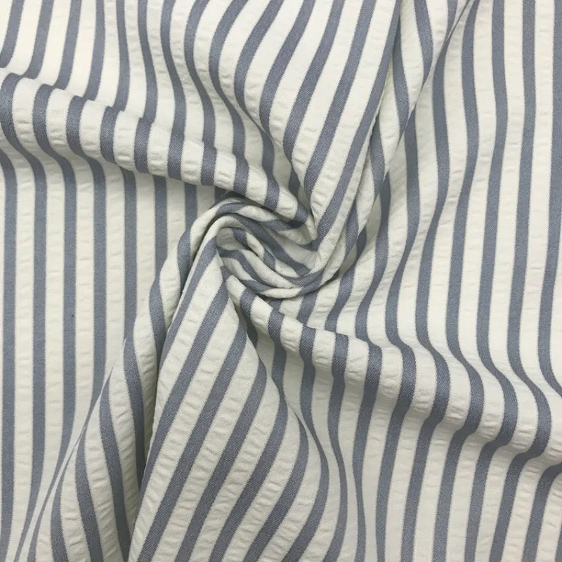 Colorful Striped Seersucker Fabric By the Yard