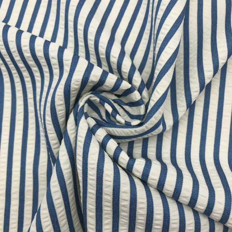 Colorful Striped Seersucker Fabric By the Yard