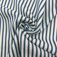 Colorful Striped Seersucker Fabric By the Yard