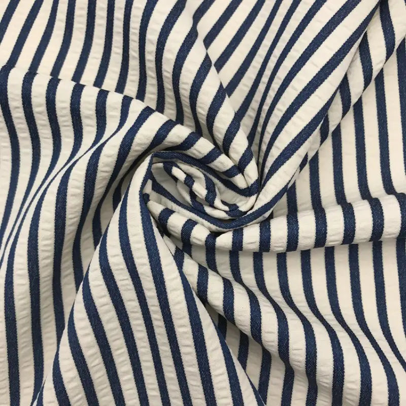 Colorful Striped Seersucker Fabric By the Yard