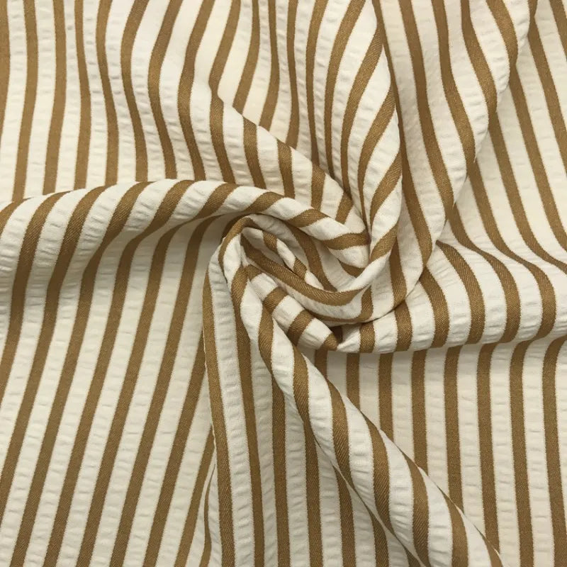 Colorful Striped Seersucker Fabric By the Yard