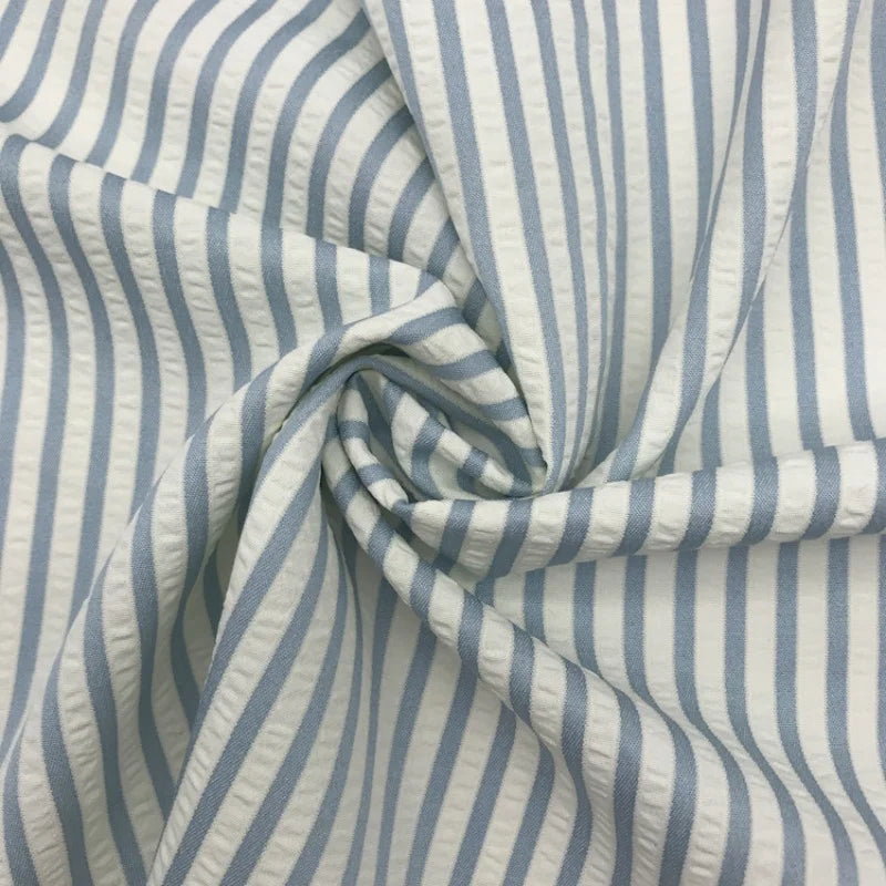 Colorful Striped Seersucker Fabric By the Yard