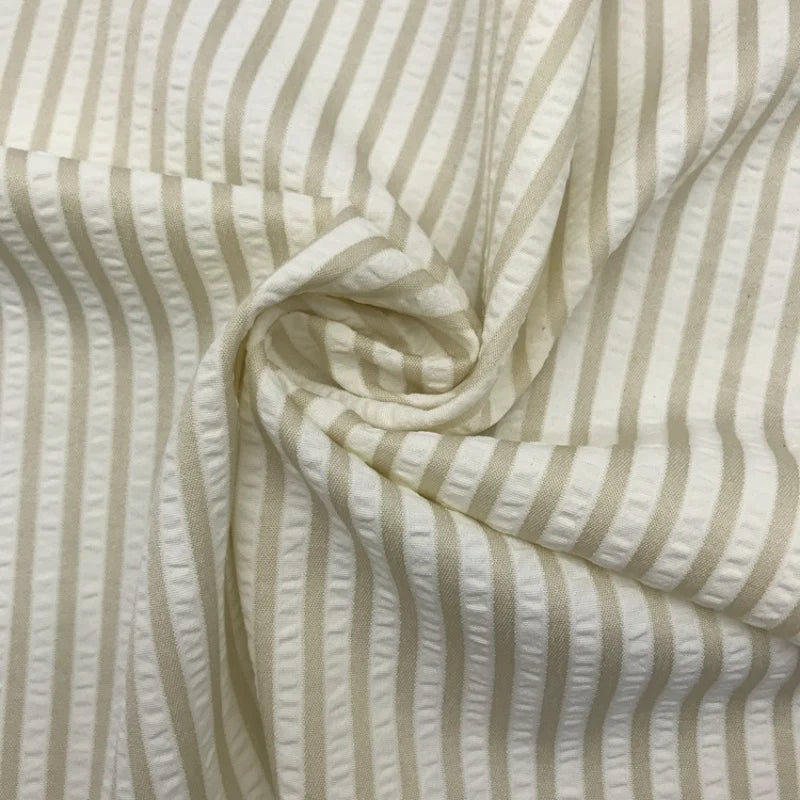 Colorful Striped Seersucker Fabric By the Yard