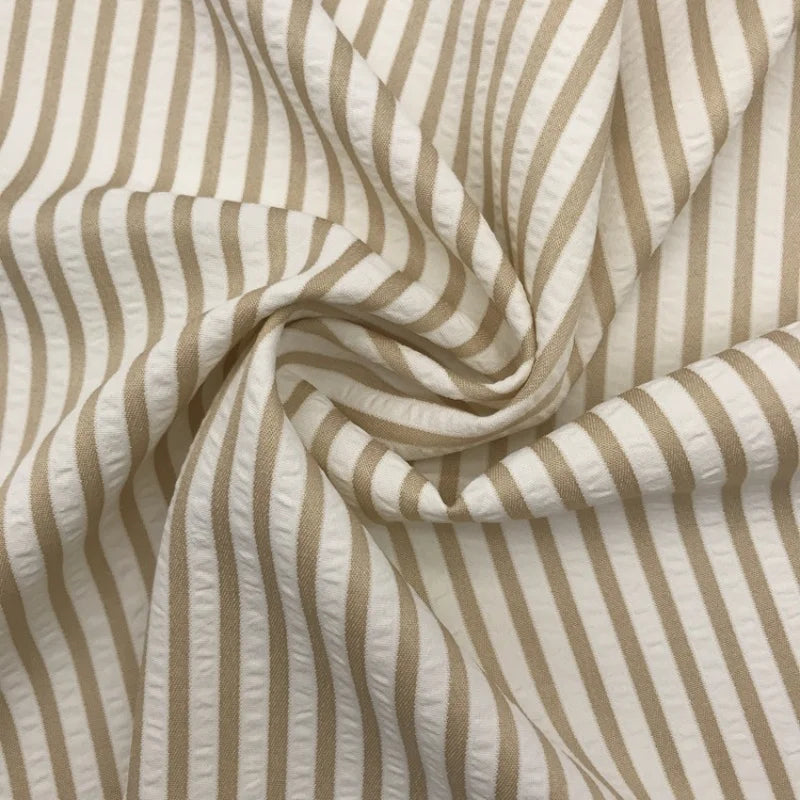 Colorful Striped Seersucker Fabric By the Yard