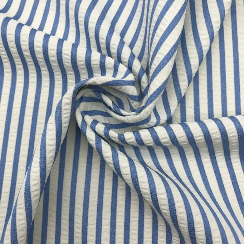 Colorful Striped Seersucker Fabric By the Yard