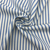 Colorful Striped Seersucker Fabric By the Yard