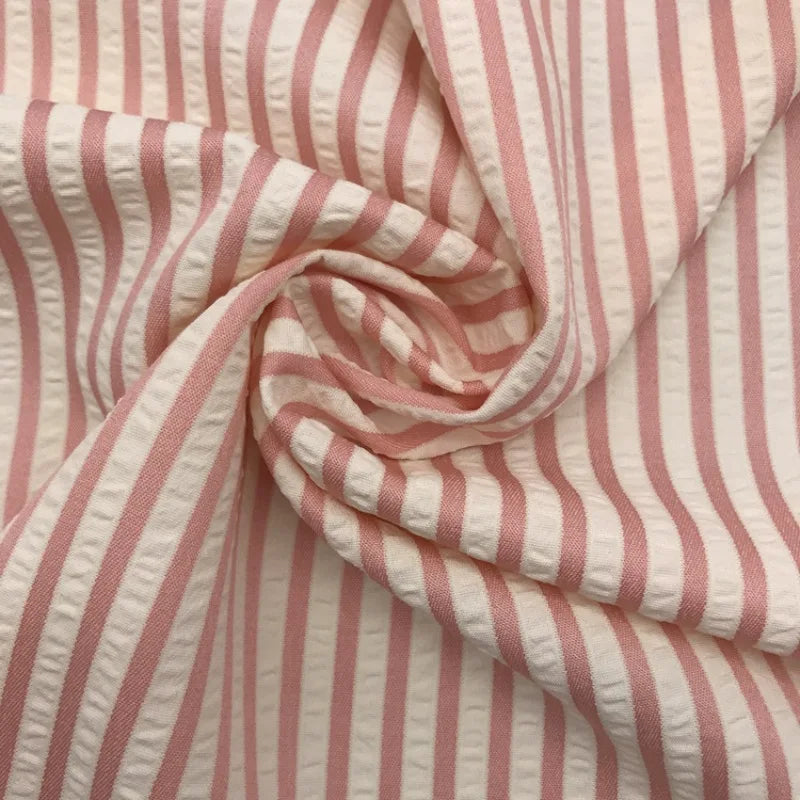 Colorful Striped Seersucker Fabric By the Yard