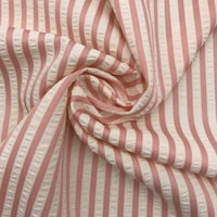 Colorful Striped Seersucker Fabric By the Yard
