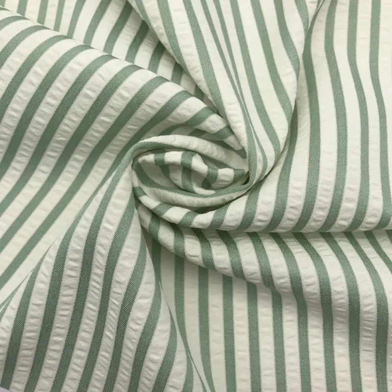 Colorful Striped Seersucker Fabric By the Yard