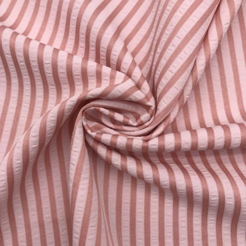 Colorful Striped Seersucker Fabric By the Yard