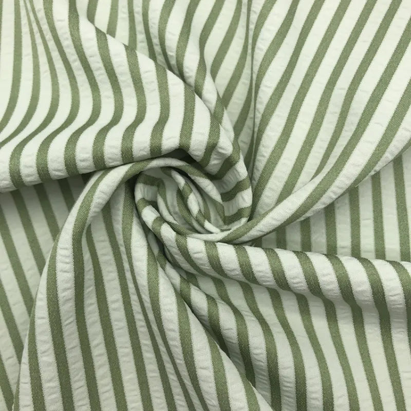 Colorful Striped Seersucker Fabric By the Yard