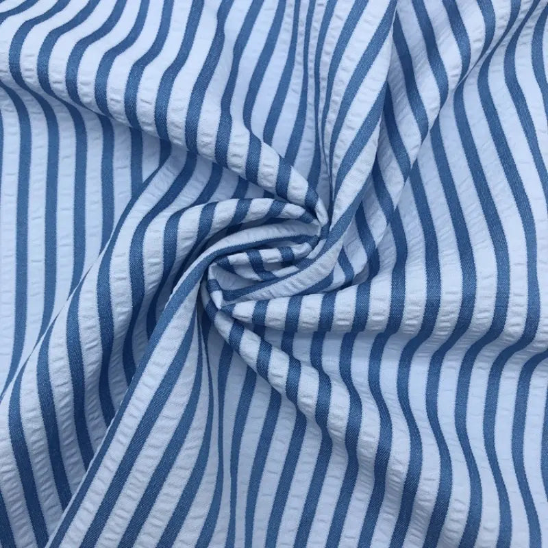 Colorful Striped Seersucker Fabric By the Yard