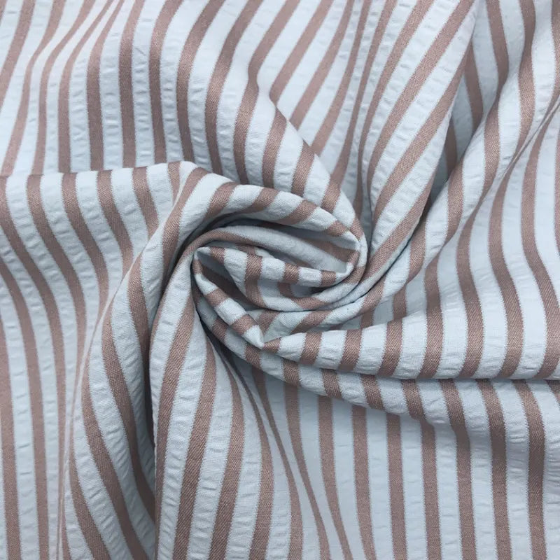 Colorful Striped Seersucker Fabric By the Yard