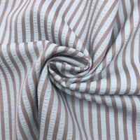 Colorful Striped Seersucker Fabric By the Yard