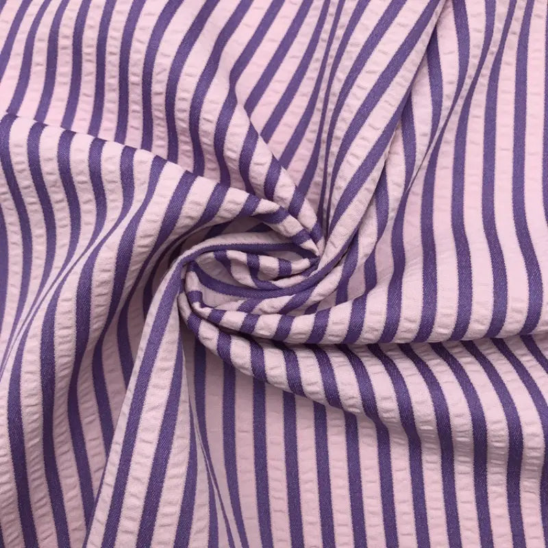 Colorful Striped Seersucker Fabric By the Yard