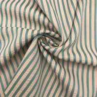 Colorful Striped Seersucker Fabric By the Yard