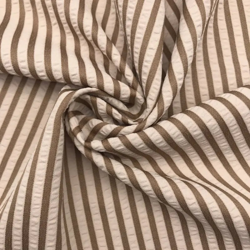 Colorful Striped Seersucker Fabric By the Yard