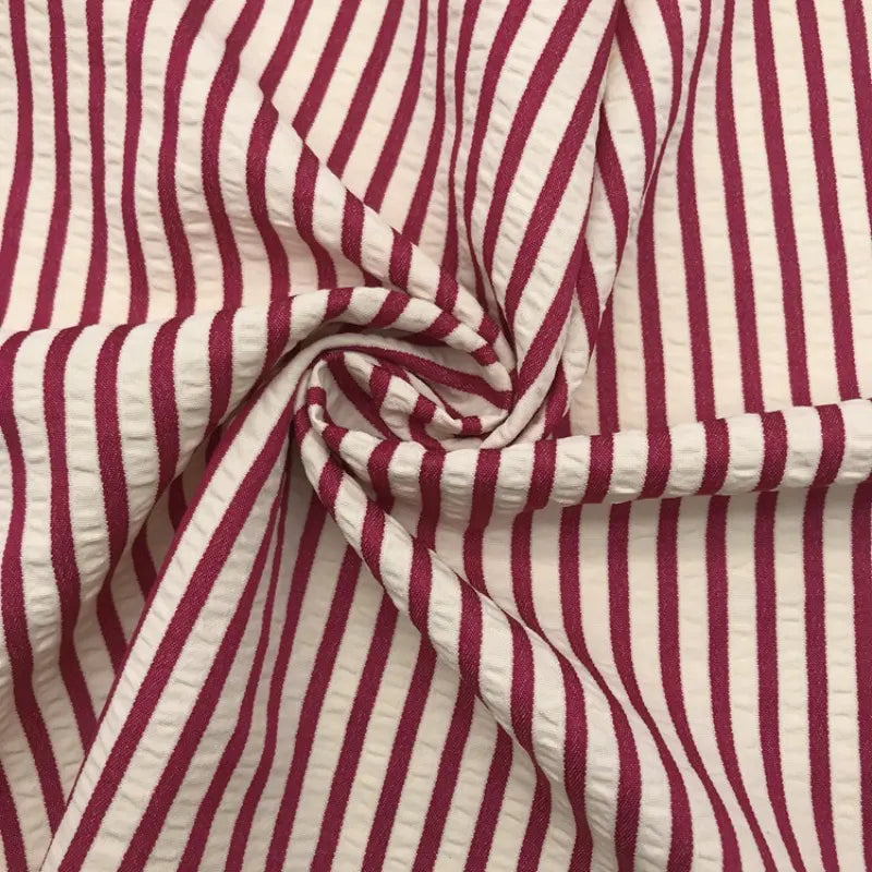 Colorful Striped Seersucker Fabric By the Yard