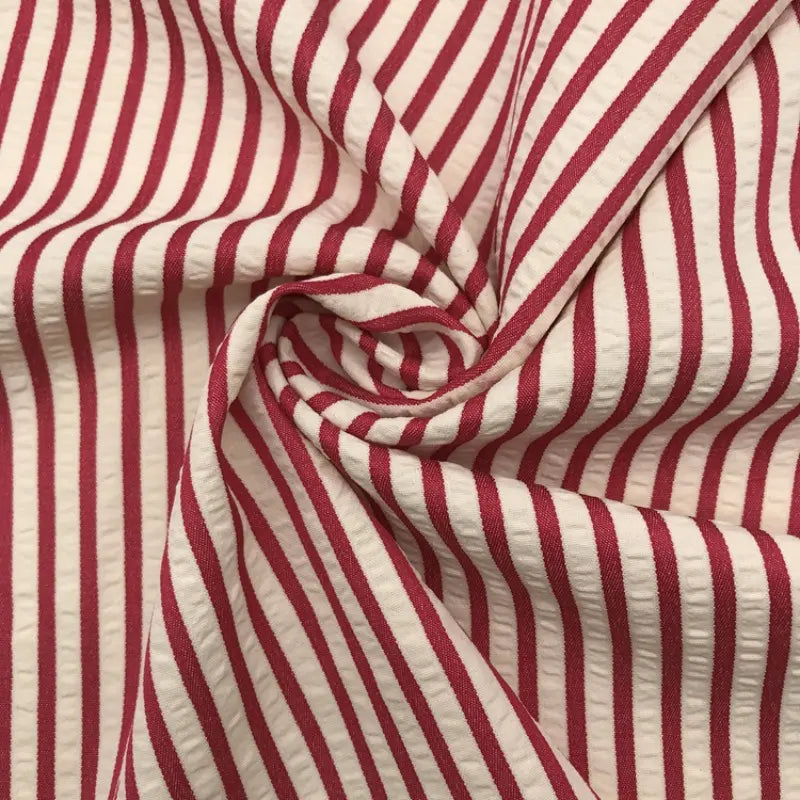Colorful Striped Seersucker Fabric By the Yard
