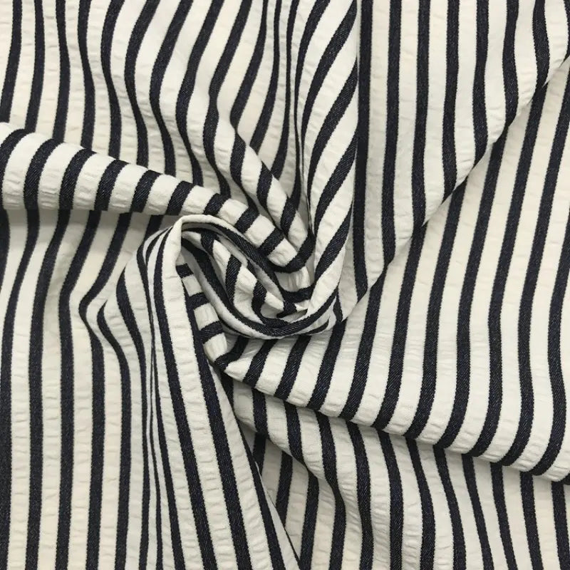 Colorful Striped Seersucker Fabric By the Yard
